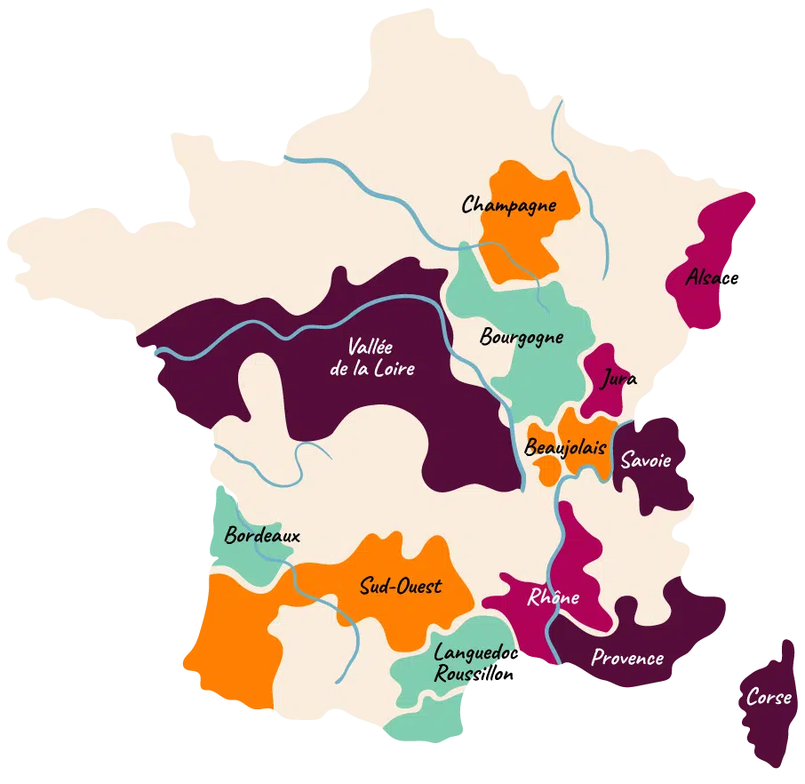 Carte des domaines viticoles Minéral